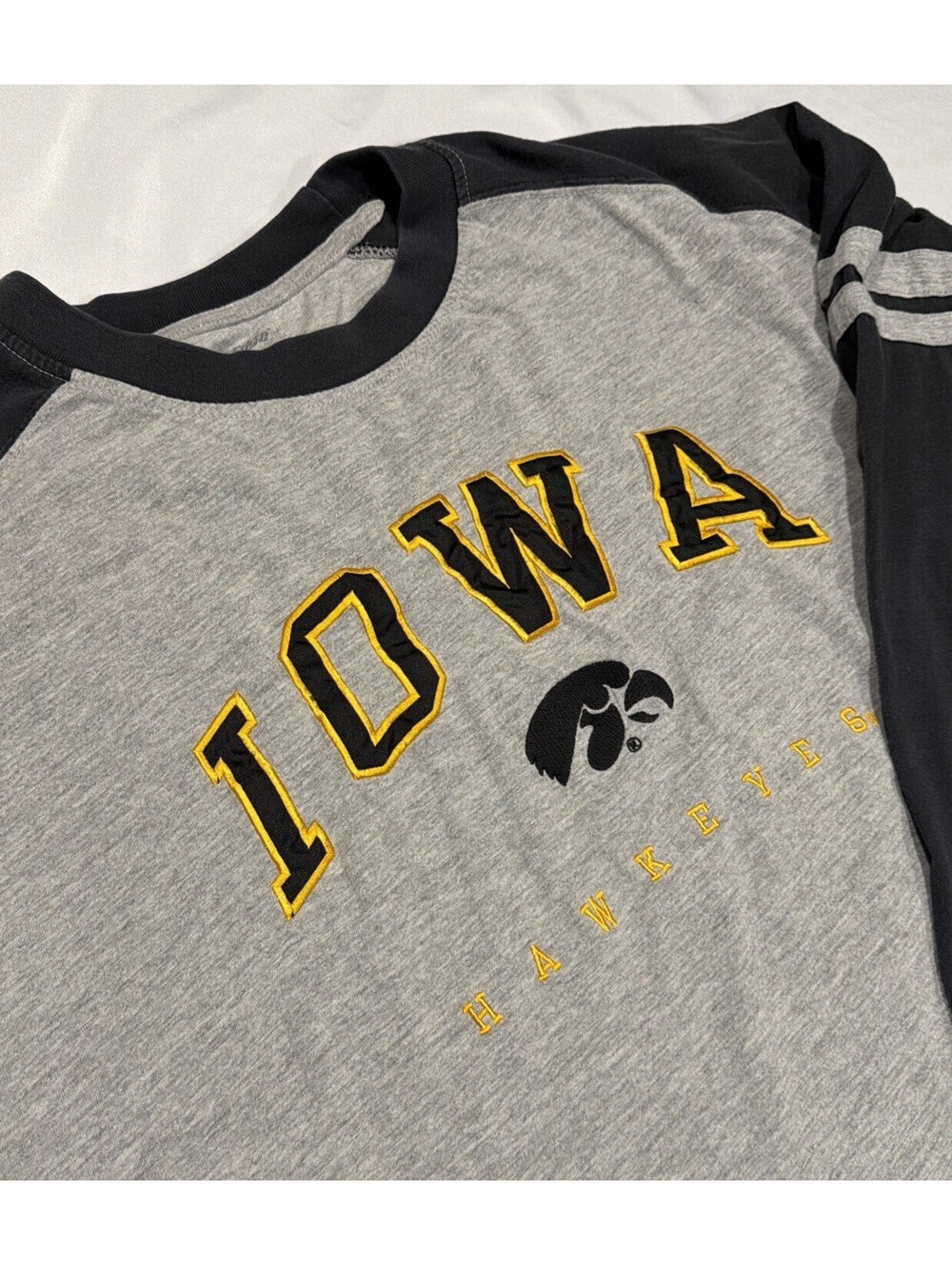 NCAA Iowa Hawkeyes Adult XL Pro Edge Cotton Long Sleeve Shirt